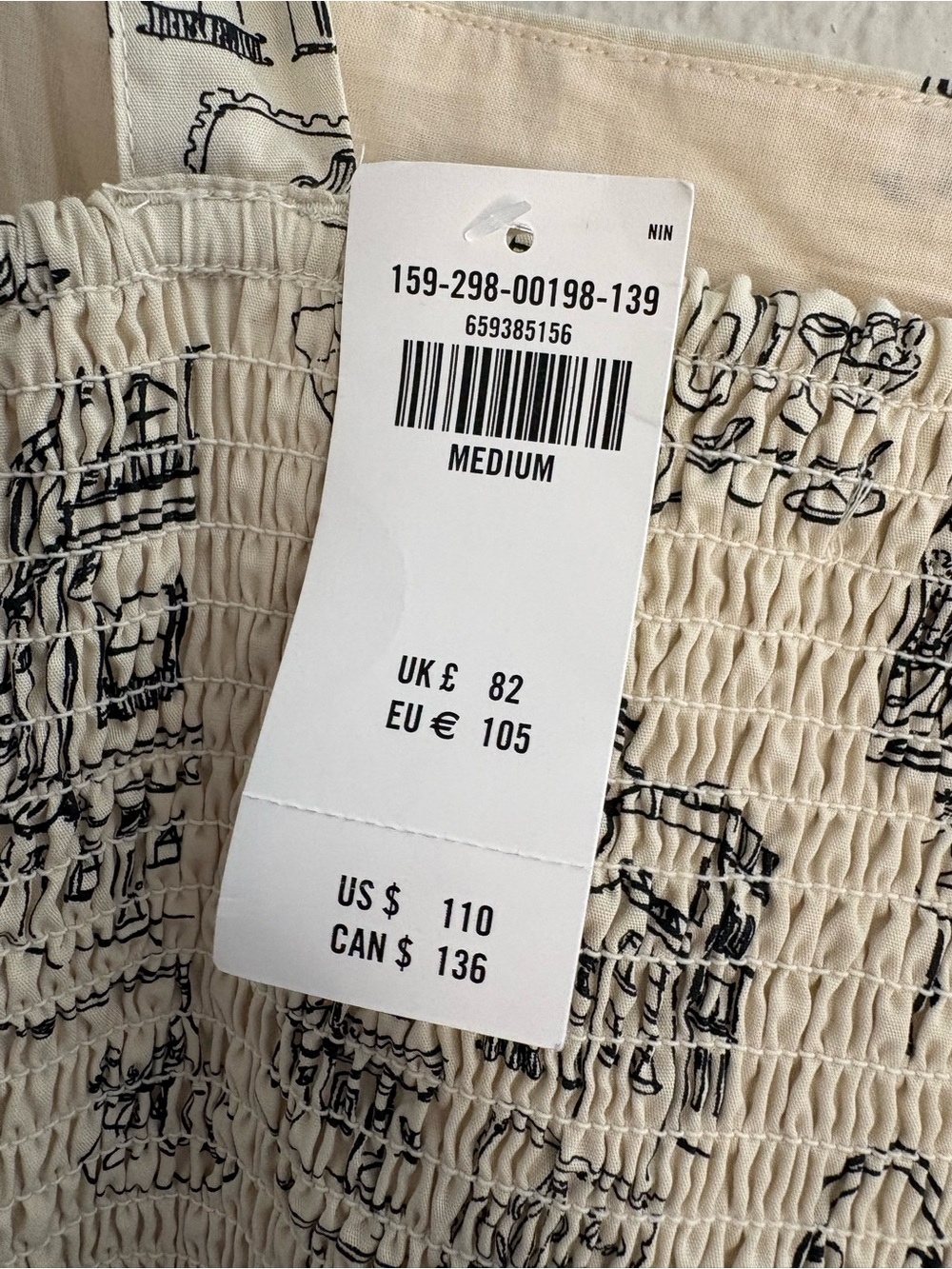 Abercrombie & Fitch Emerson printed tie shoulder pleated maxi dress travel - Picture 14 of 14